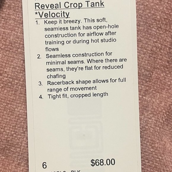 Reveal Crop Tank Velocity *BLCK - Picture 3 of 4